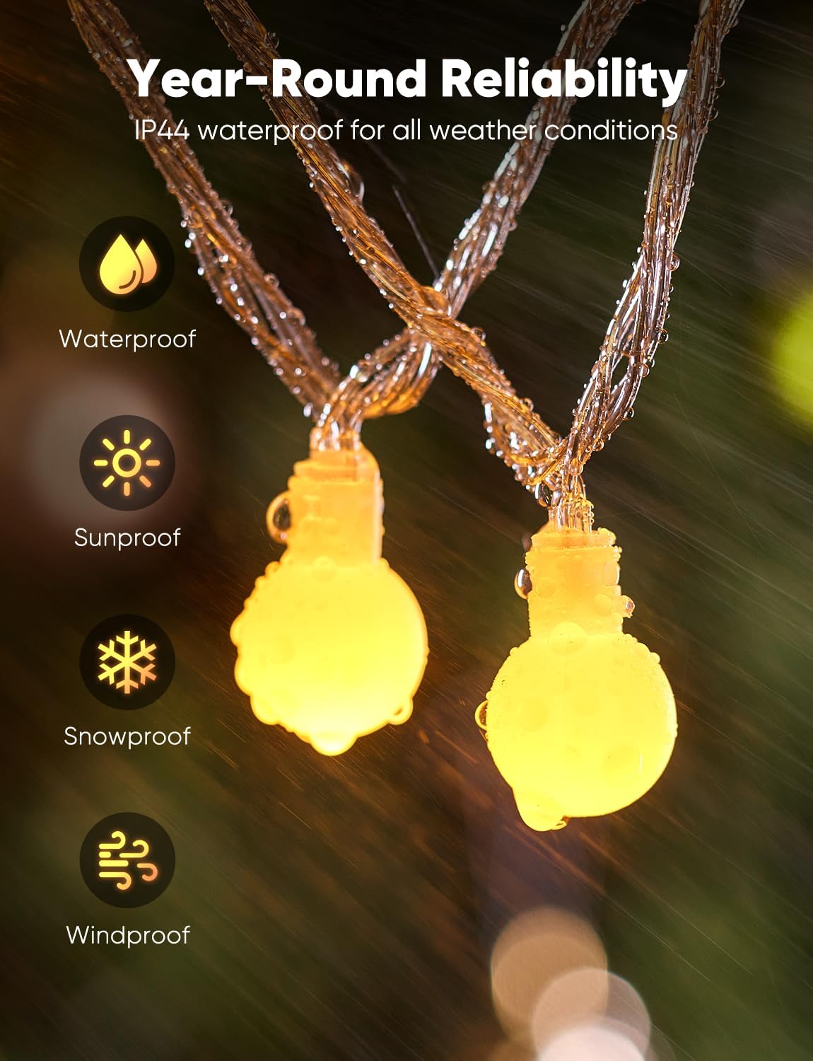 Minetom Globe String Lights, 33 Feet 100 Led Fairy Lights Plug in - Image 5