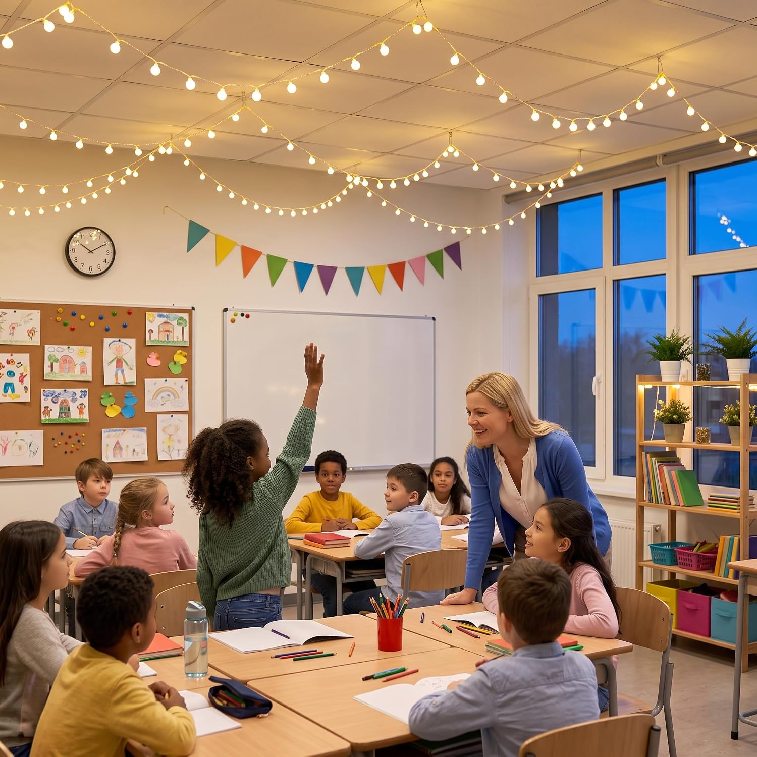 Minetom Battery Operated String Lights, 21FT 60 LED Globe Classroom Lights - Image 6